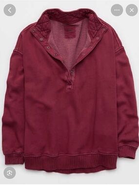 Aerie Quarter Snap Getaway Sweatshirt